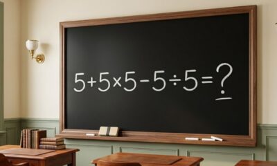 Parece conta de criança, mas muita gente erra: você consegue resolver 5 + 5 × 5 - 5 ÷ 5 na primeira tentativa?