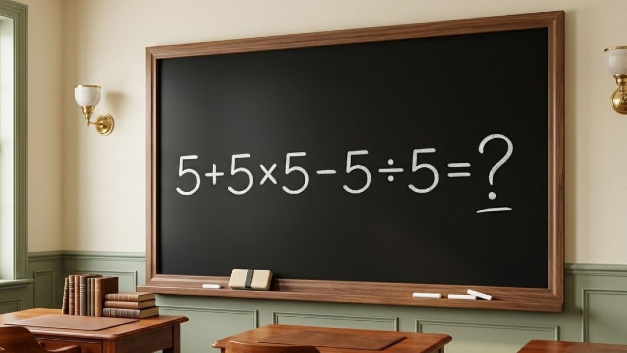 Parece conta de criança, mas muita gente erra: você consegue resolver 5 + 5 × 5 - 5 ÷ 5 na primeira tentativa?