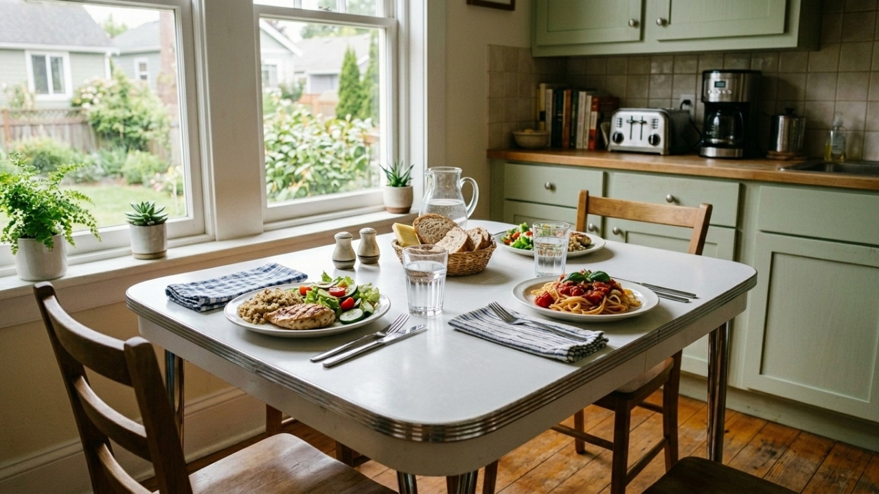 A mesa de fórmica que marcou casas simples e ainda lembra cafés, almoços e conversas