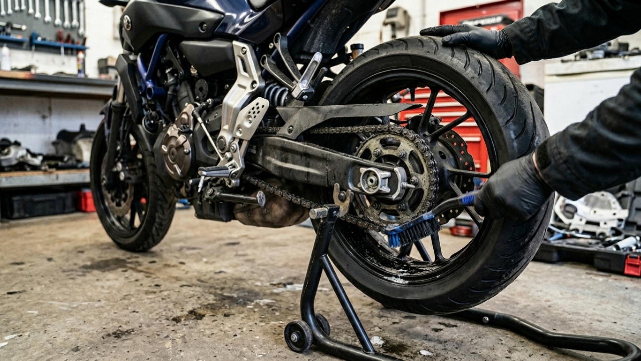 Como limpar e lubrificar corretamente a corrente da moto? Ajuda a evitar reparos mais caros e melhorar o desempenho