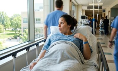 Mulher em trabalho de parto olha pela janela e encontra uma surpresa emocionante