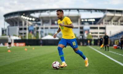 Neymar inicia atividades com a Seleção Brasileira durante preparação nos Estados Unidos