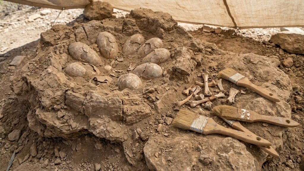 Fósseis raros mostram dinossauros presos no tempo em momentos dramáticos da pré-história