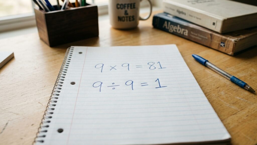 Você consegue resolver 9 × 9 - 9 + 9 ÷ 9 sem cair na pegadinha?