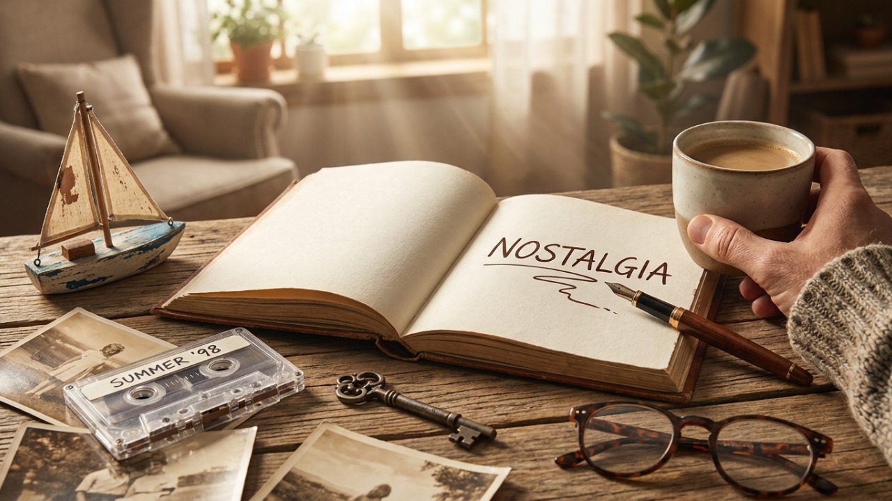 Palavra do dia: “Nostalgia.” Quando uma lembrança antiga volta carregada de afeto, saudade e tempo vivido