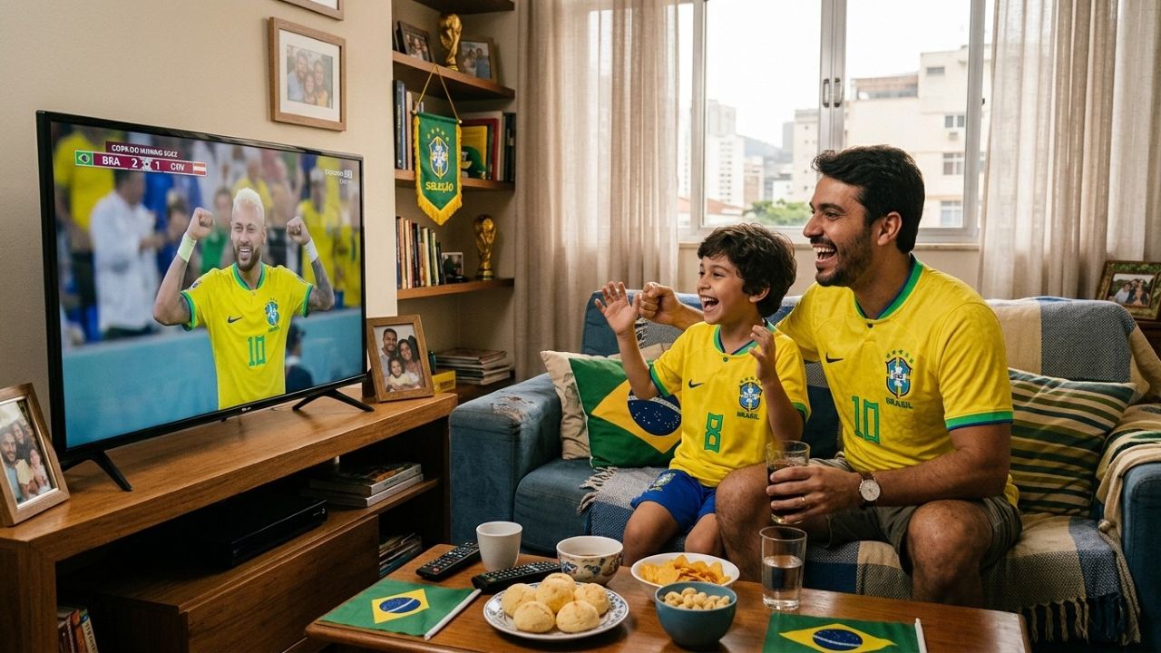 A psicologia afirma que quem assiste à Copa com os filhos tenta recriar emoções que viveu quando era criança