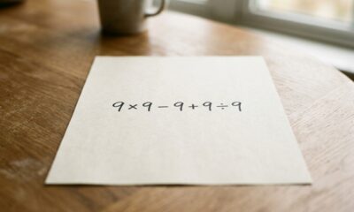 Você consegue resolver 9 × 9 - 9 + 9 ÷ 9 sem cair na pegadinha?