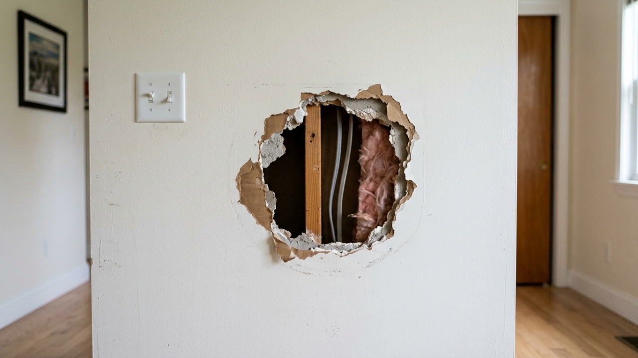 Como consertar parede com buraco maior e evitar que o remendo apareça depois da pintura