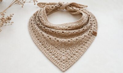 Passo a passo da bandana de crochê mais fácil e rápida da internet
