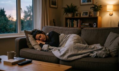 Dormir no sofá pode revelar algo emocional que muita gente ignora depois de um dia pesado