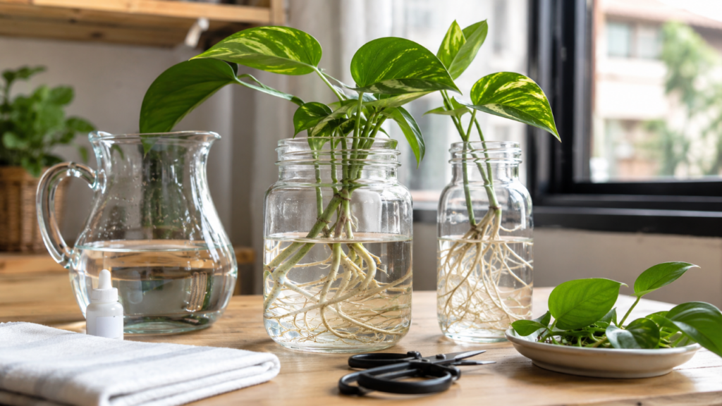 Sem terra e sem bagunça: estas 5 plantas crescem em água e transformam qualquer canto da casa