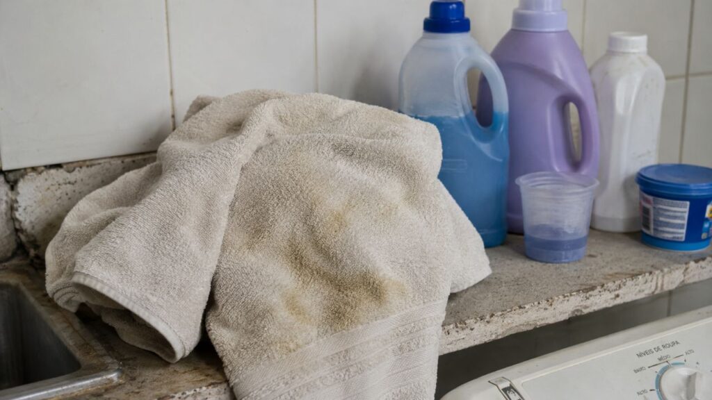 Adicione 1 colher de sopa deste ingrediente à água de molho: suas toalhas manchadas ficarão como novas, sem precisar esfregar
