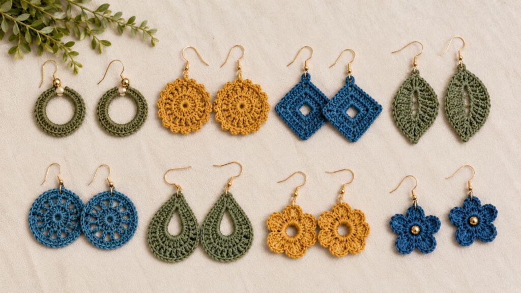 Aprenda a fazer um brinco de crochê maravilhoso com as cores do Brasil