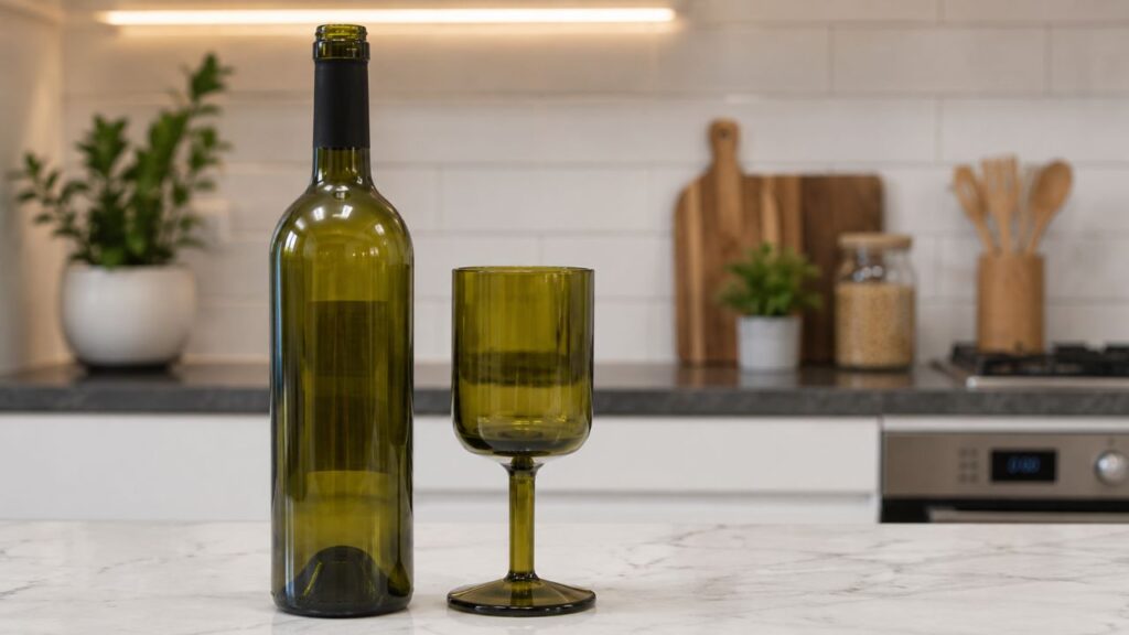 Não jogue fora garrafas de vinho vazias, você pode criar taças de luxo em 3 passos simples