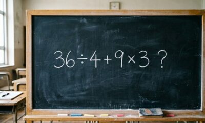 Só os mais rápidos e atentos acertam 36 ÷ 4 + 9 × 3 sem calculadora