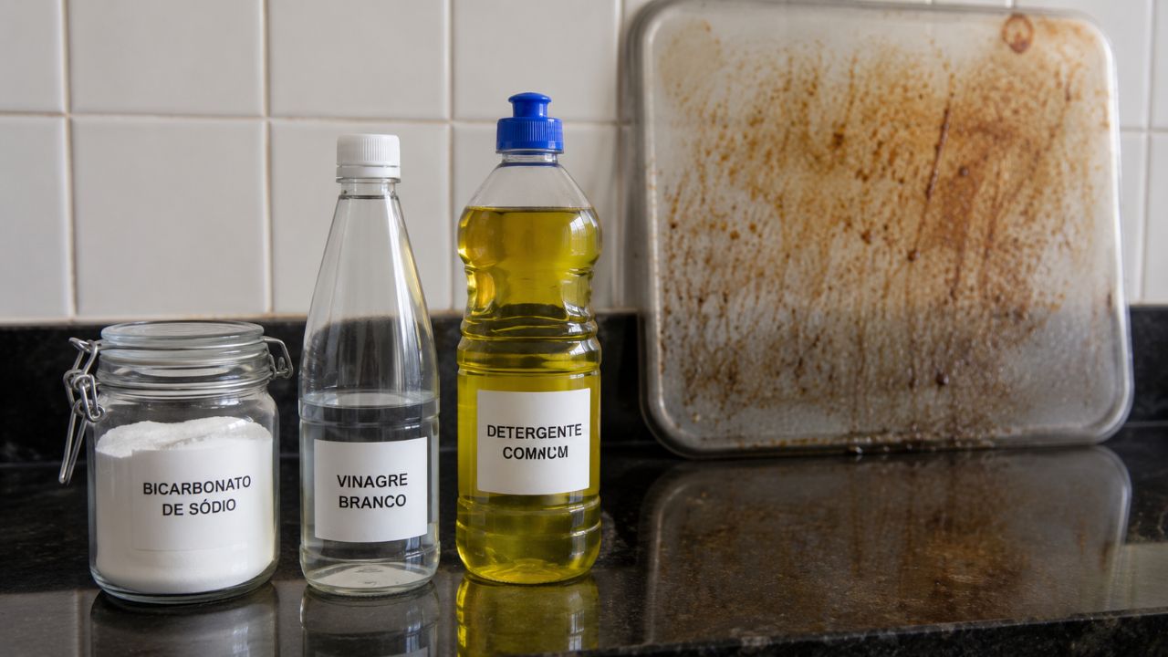 Qual o melhor produto para tirar gordura da cozinha bicarbonato, vinagre ou detergente comum