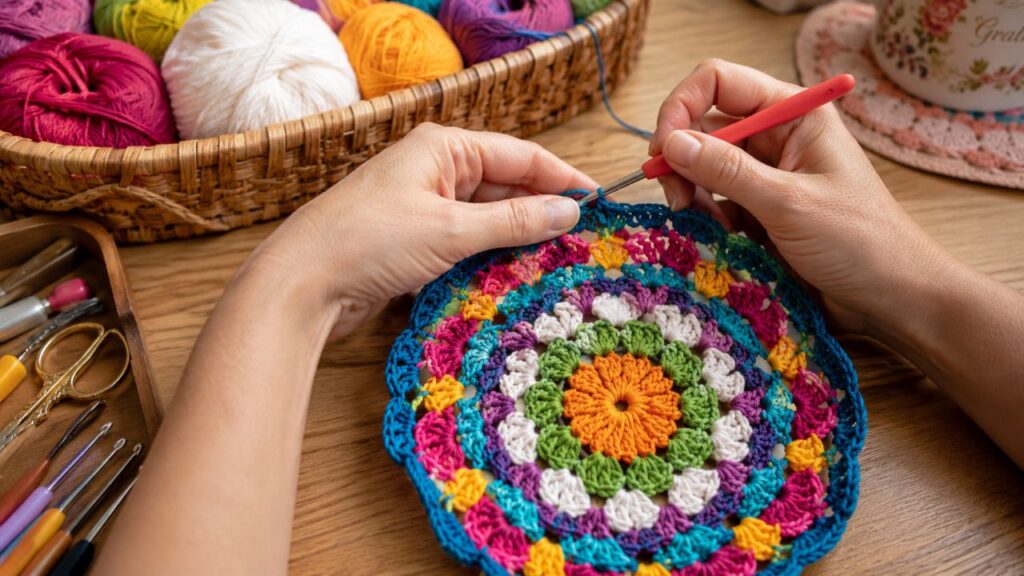 Aprenda a fazer mandala de crochê fácil e mude a energia do seu ambiente