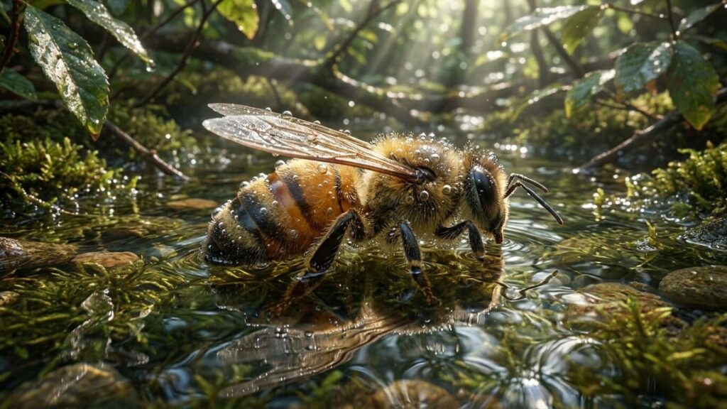 Cientistas descobrem que abelhas-rainhas conseguem sobreviver 8 dias debaixo d’água