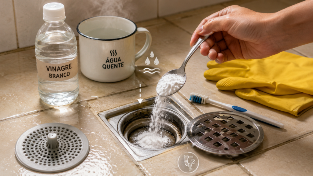 Adeus água parada: o jeito simples de limpar o ralo da ducha sem química forte e nem bagunça