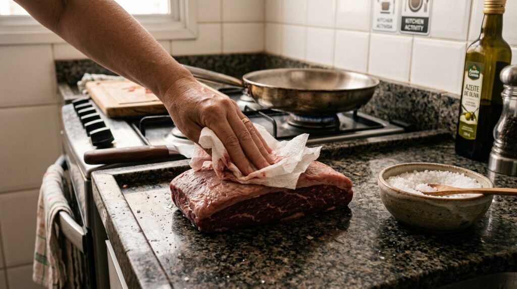 Como preparar o bife perfeito na frigideira, seguindo os princípios da reação de Maillard