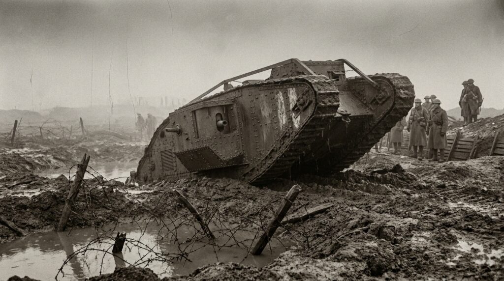 O gigante de guerra que transportava 30 soldados e enfrentava o maior desafio da Primeira Guerra