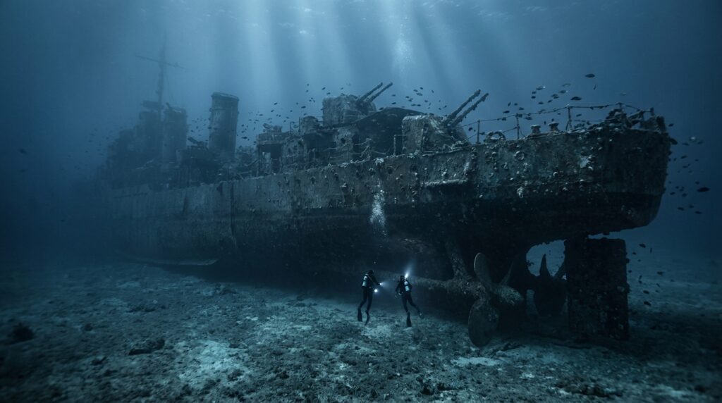 Naufrágio de um “navio do inferno” da Segunda Guerra Mundial é encontrado 80 anos depois
