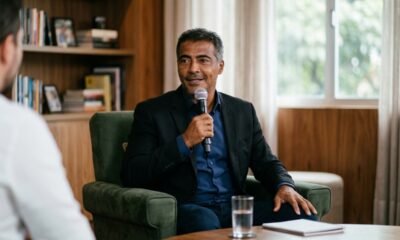 Romário manda recado a Fernanda Gentil após polêmica ao vivo: “Você tem meu respeito”