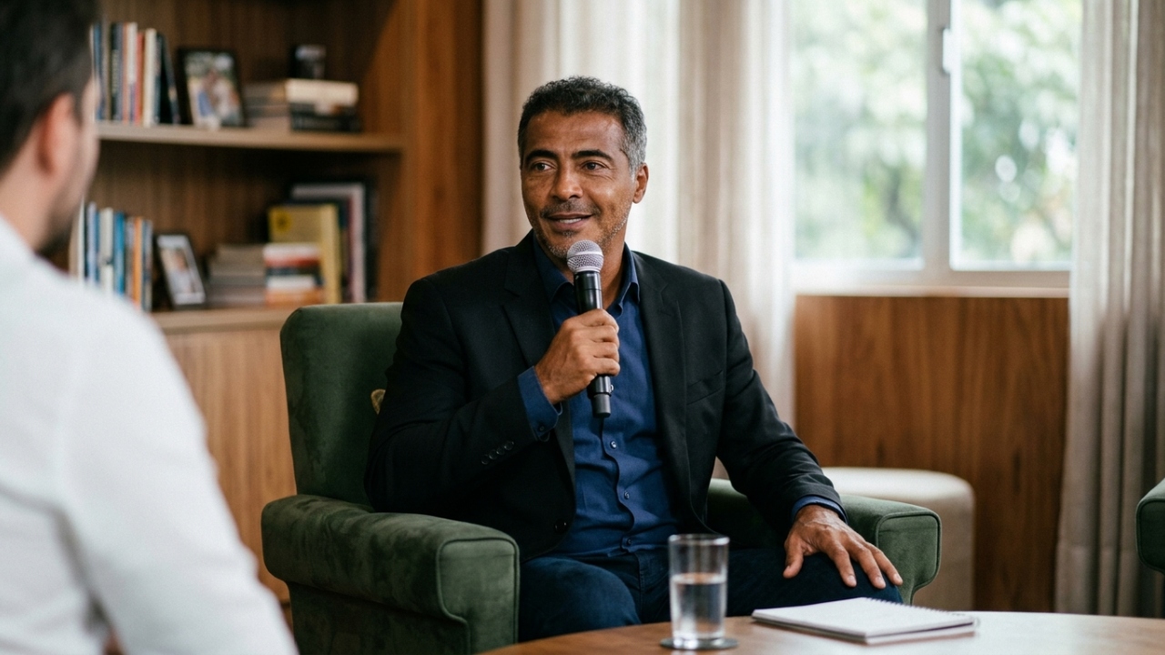 Romário manda recado a Fernanda Gentil após polêmica ao vivo: “Você tem meu respeito”