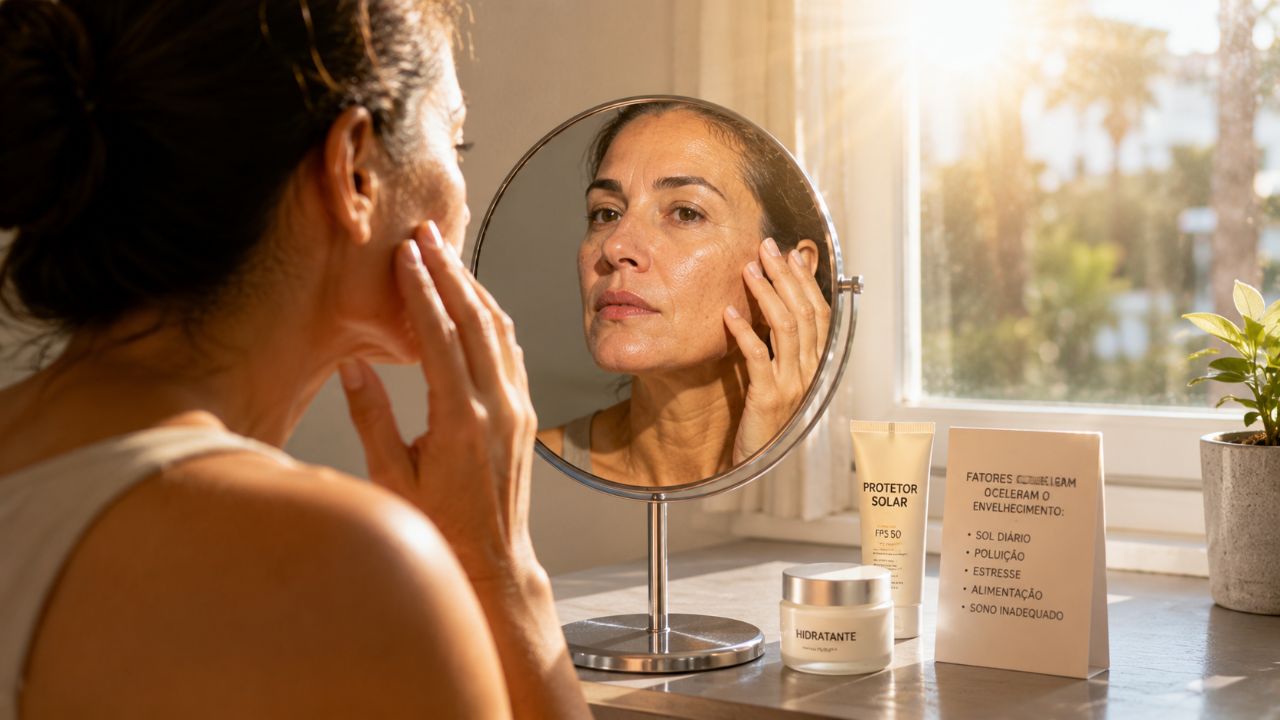 Rugas e imperfeições? Pode não ser apenas genética: veja o que está envelhecendo sua pele todos os dias