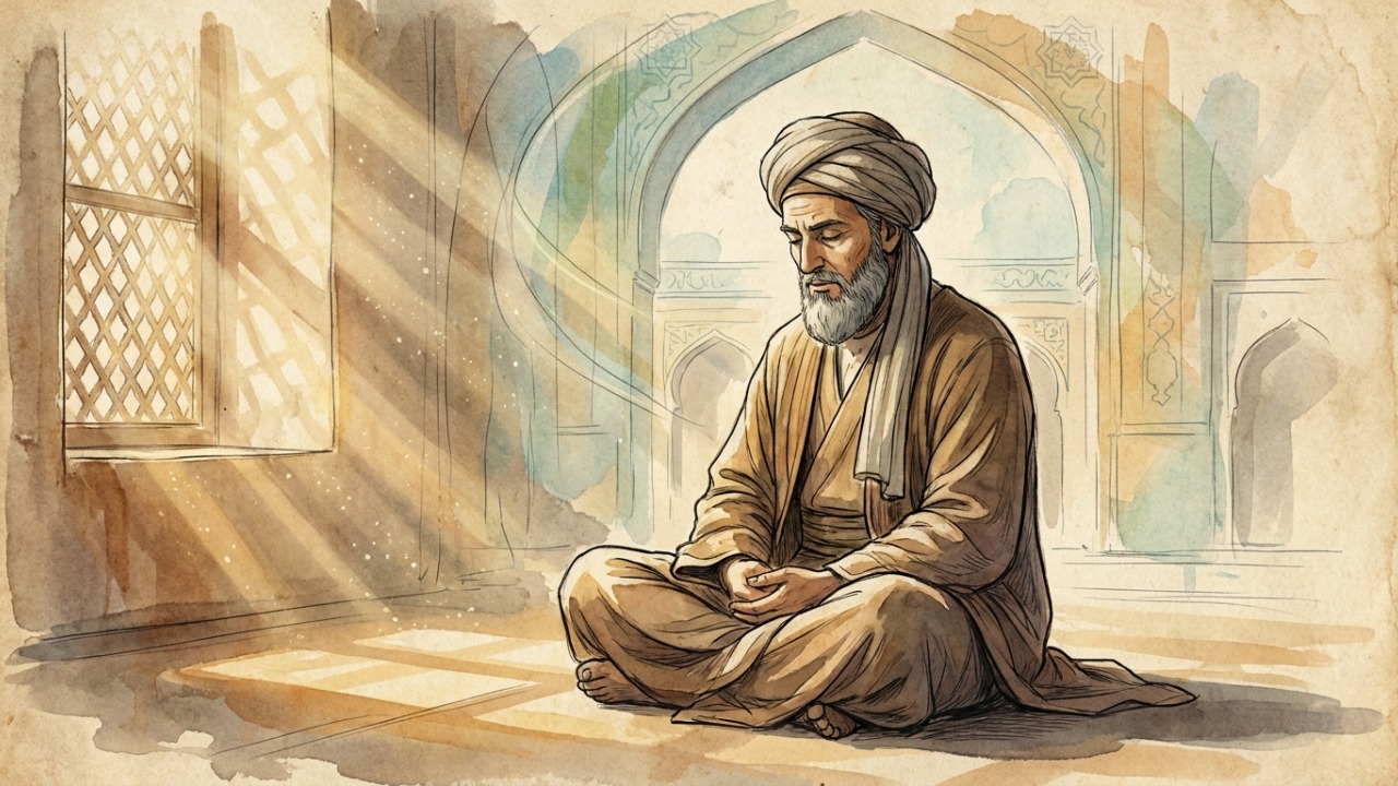 Reflexão de Rumi, poeta e teólogo sufi persa: “As despedidas existem apenas para quem ama com os olhos.” Um pensamento sobre os laços que nem a distância consegue romper