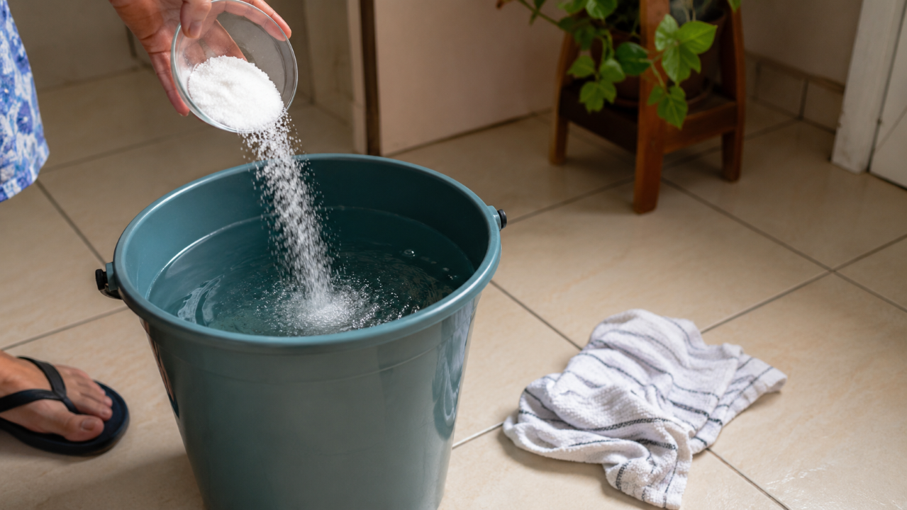 O truque barato para deixar o piso mais fresco sem exagerar nos produtos de limpeza