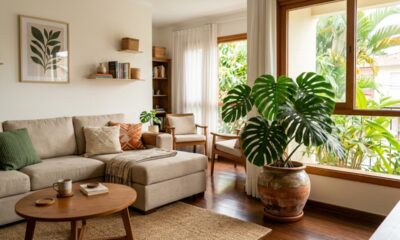 Como usar plantas na sala para criar um ambiente que reduz o estresse