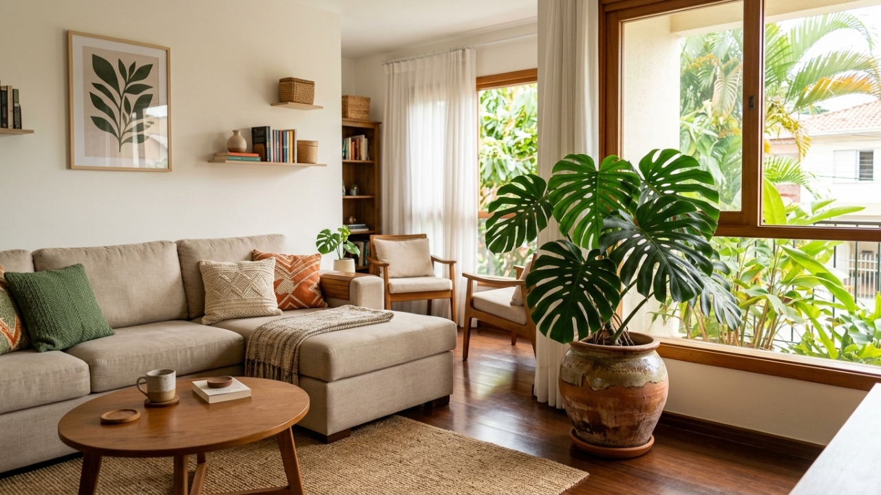 Como usar plantas na sala para criar um ambiente que reduz o estresse