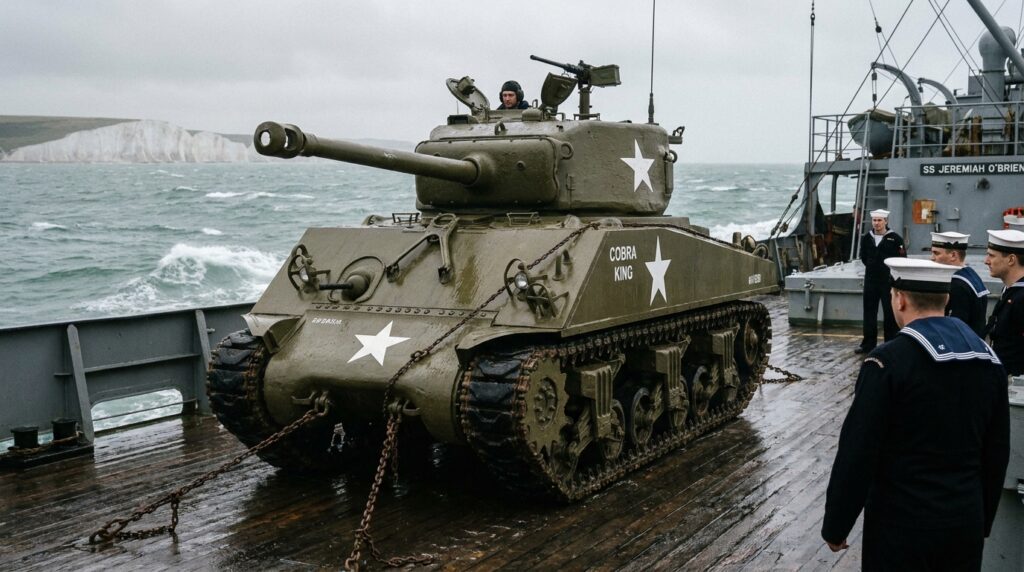 Mais de 80 anos após os combates, o lendário tanque aliado protagonizou uma travessia histórica desde a Segunda Guerra Mundial