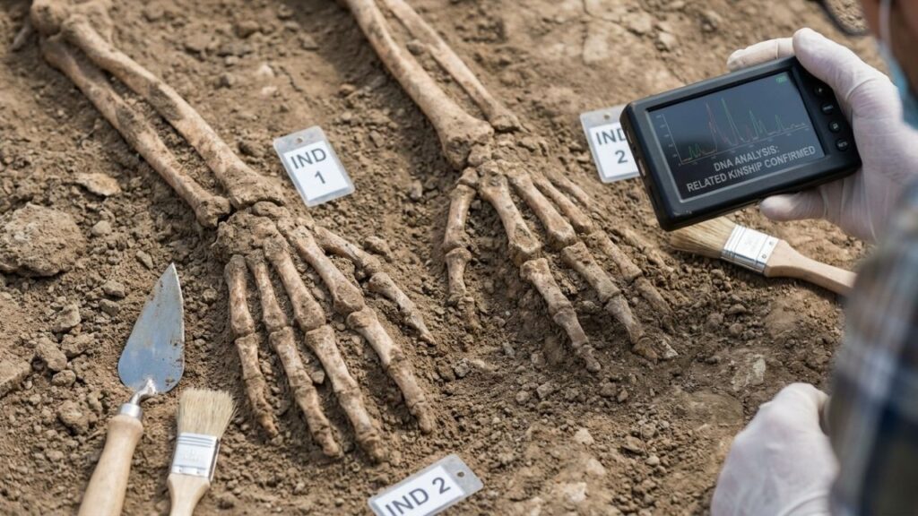 Esqueletos abraçados da Era do Gelo guardaram segredo por 12 mil anos até o DNA revelar a verdade