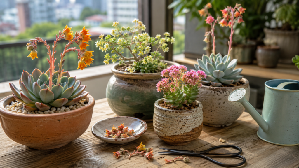 As 6 suculentas com flores que jardineiros mais indicam para transformar a casa sem exigir muito cuidado