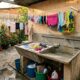 Como fazer um tanque externo simples para lavar roupas e ferramentas no quintal com praticidade