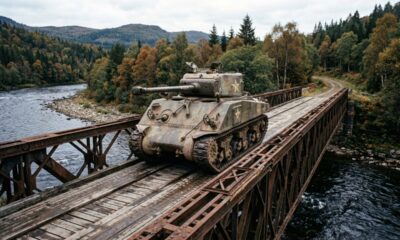 Mais de 80 anos após os combates, o lendário tanque aliado protagonizou uma travessia histórica desde a Segunda Guerra Mundial