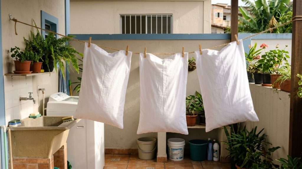 Remova manchas amarelas dos travesseiros antigos sem esfregar por horas com este truque caseiro simples que também devolve o frescor