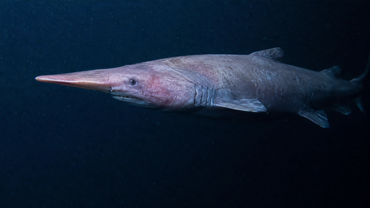 Pesquisadores flagram um tubarão-duende vivo pela primeira vez em seu habitat natural, e o que apareceu nas profundezas surpreendeu cientistas
