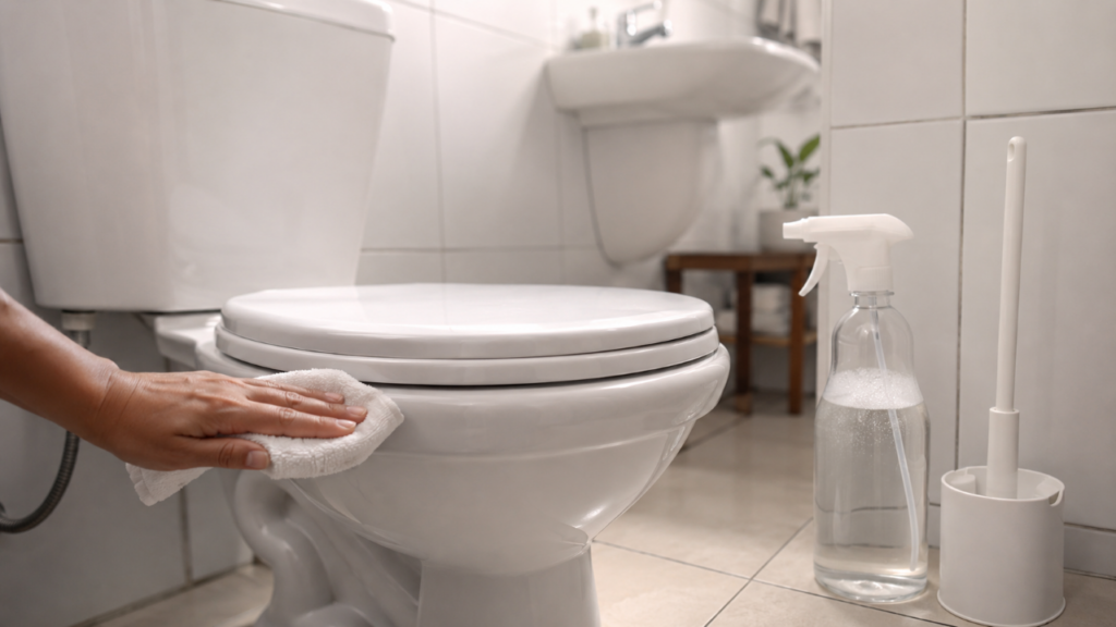 Borrifar água com bicarbonato no vaso sanitário pode ajudar no problema que mais incomoda no banheiro