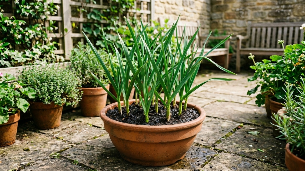 O jeito certo de plantar alho em vaso para ele brotar mais rápido e crescer saudável