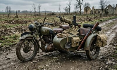As motocicletas que se tornaram indispensáveis durante a Segunda Guerra Mundial passaram a simbolizar mobilidade e estratégia militar