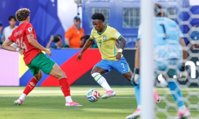 Vinicius Junior em Brasil x Marrocos (Foto: Rafael Ribeiro/CBF)