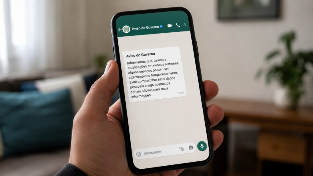 Selo azul no WhatsApp do governo não basta: o sinal simples que evita cair em golpe do INSS