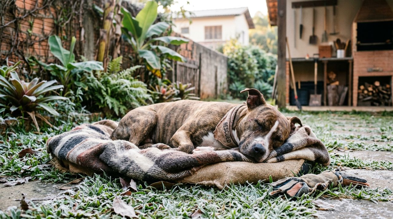 Pittie Coberta de Cicatrizes Emociona ao Mostrar Seu Doce Sorriso