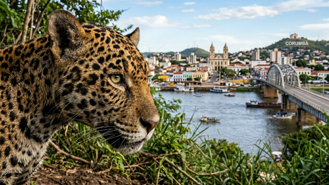 A "Capital do Pantanal" abriga o maior santuário de onças-pintadas do mundo na fronteira com a Bolívia