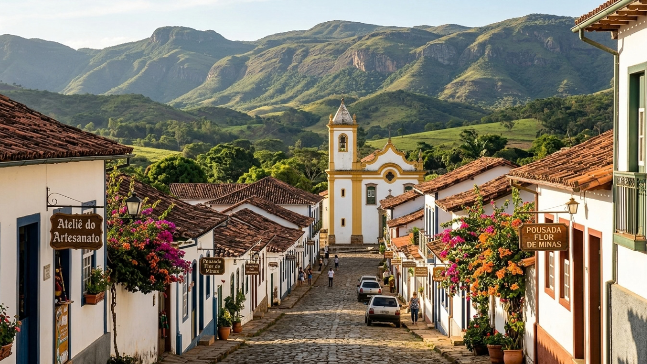 Um pequeno vilarejo histórico nas montanhas a 1.300 metros se destaca pela vida boa e sossegada