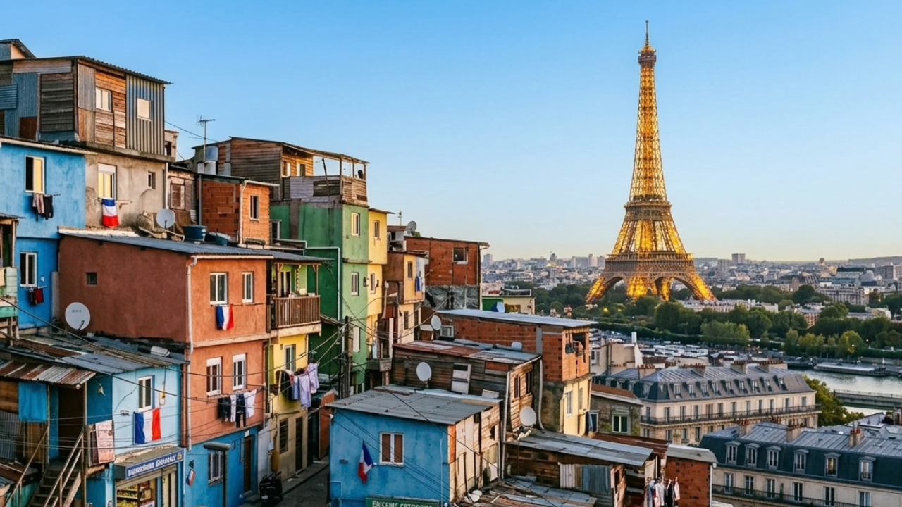 Em Paris, pobres vivem em "favelas" com metrô, fibra óptica, hospital e infraestrutura superior a de muitas cidades pelo mundo