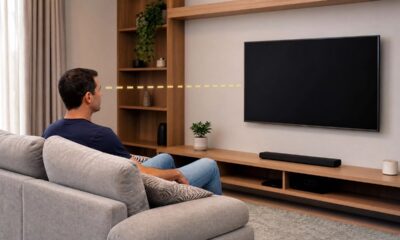 A altura da TV deve seguir os olhos de quem assiste sentado